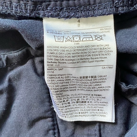 GAP Brushed Twill Navy Trousers - Picture 3 of 5